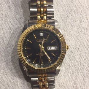 Seiko Jewelry - Black and gold watch Seiko Jewelry - Black and gold watch